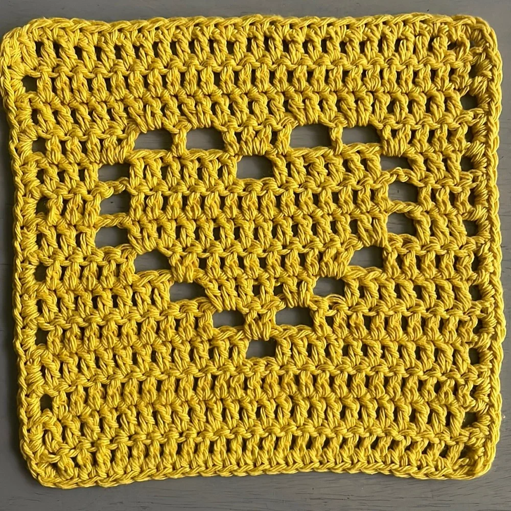 Hand Crocheted Dishcloth Washcloth with heart in center. 100% Cotton Great Gift!